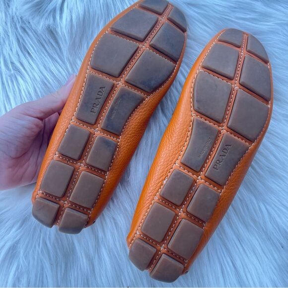 PRADA Orange Ring Driving Loafers Flats sz. 35.5 - Picture 11 of 11